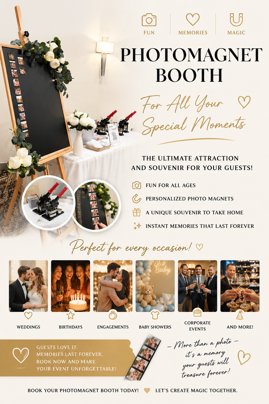 Photo Magnet Booth in Chicago – The Wedding Favor Your Guests Will Actually Keep