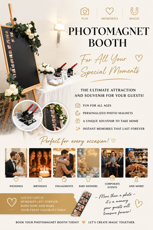 Photo Magnet Booth in Chicago – The Wedding Favor Your Guests Will Actually Keep